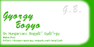 gyorgy bogyo business card